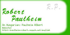 robert paulheim business card