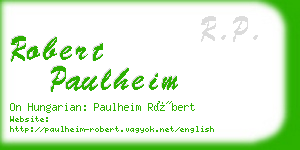 robert paulheim business card